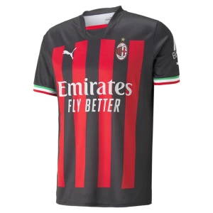 PUMA Replika koszulki piłkarskiej AC Milan Home Męska, Odzież, Czarny,