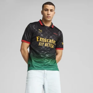 PUMA Replika męskiej koszulki AC MILAN × OFF-Biały™, Odzież, Czarny,