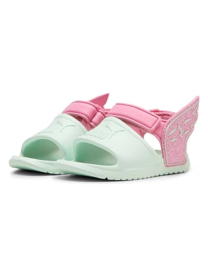 Puma Sandały "Divecat v2 Injex Hero Glitz" w kolorze zielono-różowym rozmiar: 23