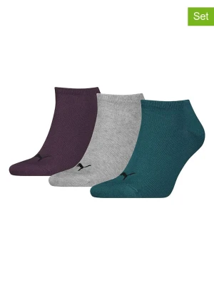Puma Skarpety (3 pary) w kolorze fioletowo-szaro-zielonym rozmiar: 39-42