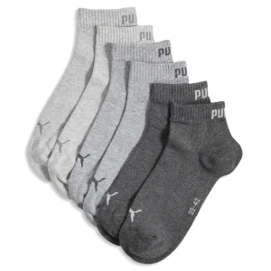PUMA Skarpety do kostek unisex (3 pary), Odzież, Szary