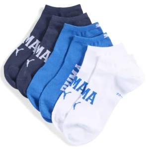 PUMA Skarpety do sneakersów unisex z logo (3 pary), Odzież, Niebieski,