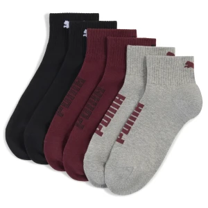 PUMA Skarpety za kostkę unisex (3 pary), Odzież, Czerwony,