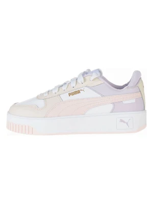 Puma Skórzane sneakersy "Carina" w kolorze biało-fioletowo-jasnoróżowym rozmiar: 38