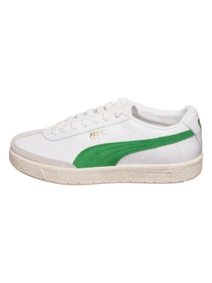 Puma Skórzane sneakersy "Oslo-City" w kolorze biało-zielonym rozmiar: 37, 5
