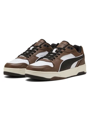 Puma Skórzane sneakersy "RBD Break" w kolorze biało-brązowym rozmiar: 44,5