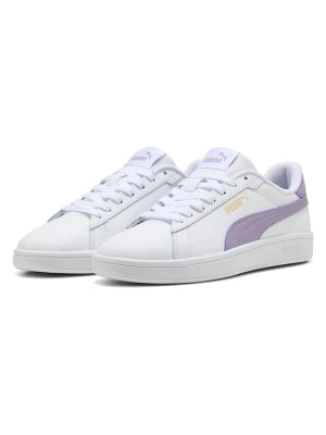 Puma Skórzane sneakersy "Smash 3.0 L" w kolorze biało-fioletowym rozmiar: 45