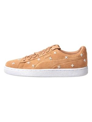 Puma Skórzane sneakersy "Suede Flower" w kolorze jasnobrązowym rozmiar: 37