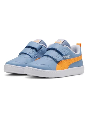 Puma Sneakersy "Courtflex v2 V PS" w kolorze błękitno-pomarańczowym rozmiar: 28