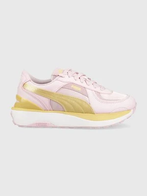 Puma sneakersy Cruise Rider NU Satin Wns kolor różowy