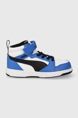 Puma sneakersy dziecięce Rebound V6 Mid AC+ In kolor niebieski