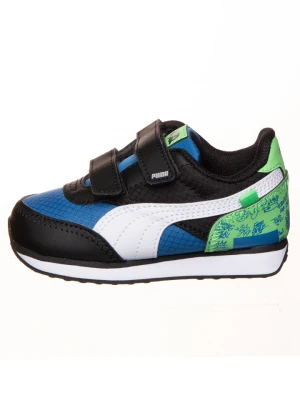 Puma Sneakersy "FUTURE RDIER GRAFFIT" w kolorze niebiesko-zielonym rozmiar: 24