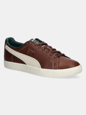 Puma sneakersy skórzane Clyde Palais Artisan męskie kolor brązowy 402249