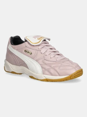Puma sneakersy skórzane King Indoor kolor różowy 401683