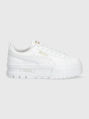 Puma sneakersy skórzane  Mayze Lth Jr kolor biały