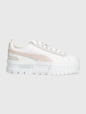 Puma sneakersy skórzane  Mayze Mix Wns kolor biały 387468