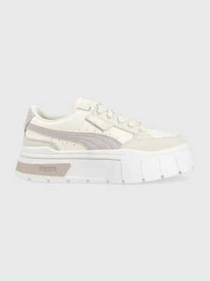 Puma sneakersy skórzane  Mayze Stack Luxe Wns kolor beżowy 389853-05