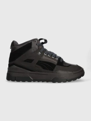 Puma sneakersy skórzane Slipstream Hi Xtreme kolor brązowy