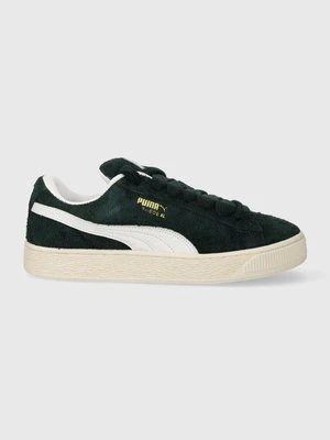 Puma sneakersy skórzane Suede XL Hairy kolor zielony 397241