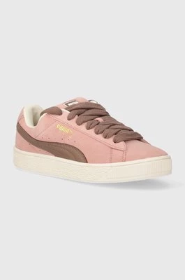 Puma sneakersy skórzane Suede XL kolor różowy 395205