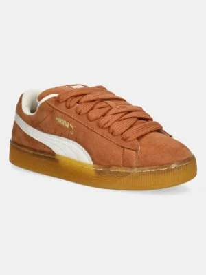 Puma sneakersy skórzane Suede XL kolor brązowy 395205