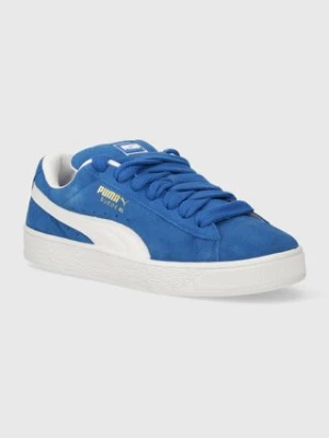 Puma sneakersy skórzane  Suede XL kolor niebieski 395205