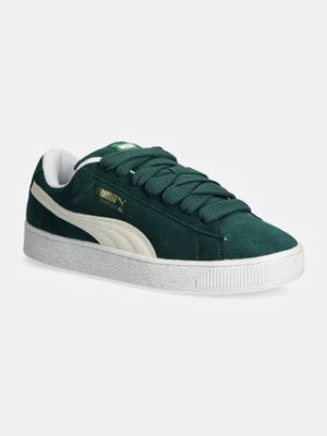 Puma sneakersy skórzane Suede XL kolor zielony 395205