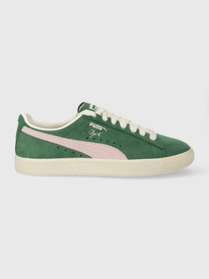 Puma sneakersy zamszowe Clyde OG kolor zielony 391962