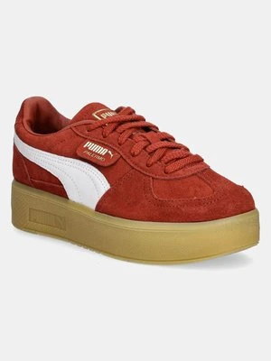 Puma sneakersy zamszowe Palermo Elevata Wns kolor pomarańczowy 399348