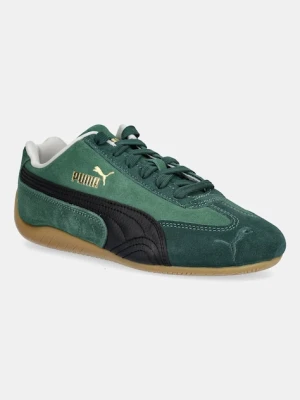 Puma sneakersy zamszowe Speedcat damskie kolor zielony 406329
