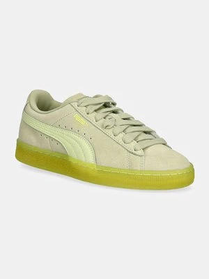 Puma sneakersy zamszowe Suede Classic Translucent kolor zielony 398818