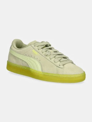 Puma sneakersy zamszowe Suede Classic Translucent kolor zielony 398818