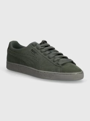 Puma sneakersy zamszowe Suede Lux kolor zielony 395736