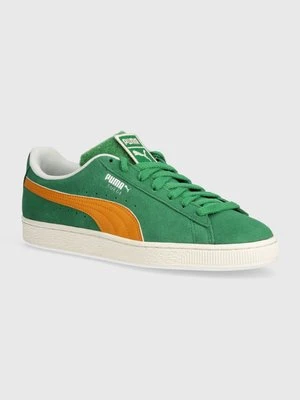 Puma sneakersy zamszowe Suede Patch kolor zielony 395388