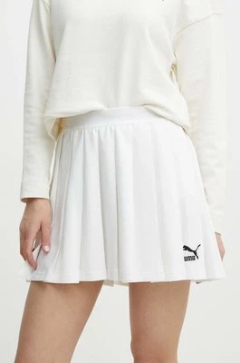 Puma spódnica kolor biały mini rozkloszowana 624237