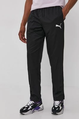 Puma spodnie męskie kolor czarny gładkie 586732