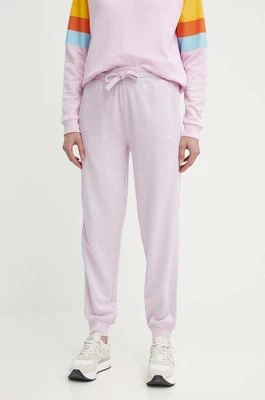 Puma spodnie dresowe bawełniane HER kolor fioletowy gładkie 677889