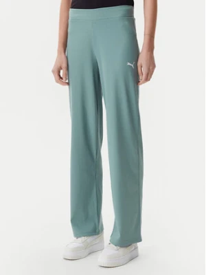 Puma Spodnie dresowe Ess Elevated 685025 Zielony Straight Fit