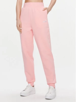 Puma Spodnie dresowe Ess+ Embroidery 670007 Różowy Regular Fit
