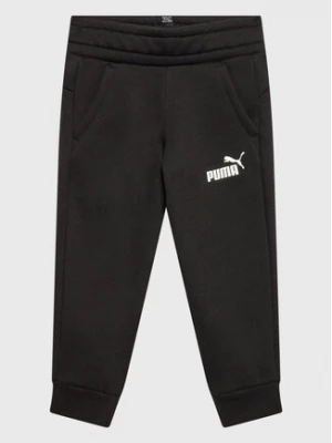 Puma Spodnie dresowe Essentials Logo 586973 Czarny Regular Fit
