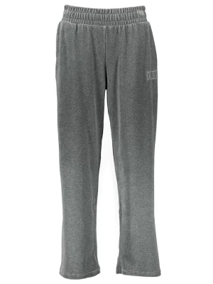 Puma Spodnie dresowe "Essentials Plus Velour" w kolorze szarym rozmiar: L