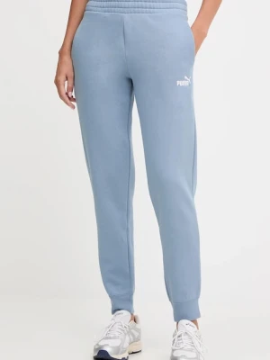 Puma spodnie dresowe kolor niebieski gładkie 682449