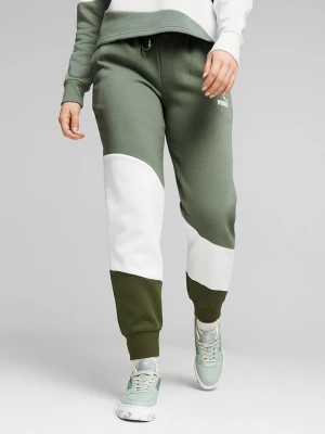 Puma Spodnie dresowe "Power" w kolorze zielonym rozmiar: L