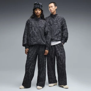 PUMA Spodnie dresowe unisex CLRT Printed o luźnym kroju, Akcesoria, Szary
