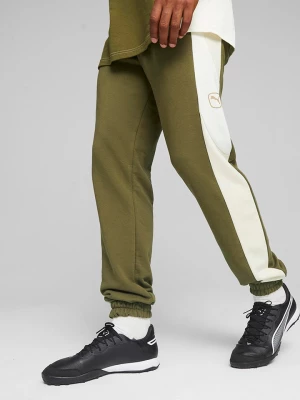 Puma Spodnie dresowe "King" w kolorze khaki rozmiar: S