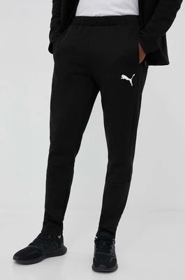 Puma spodnie treningowe EVOSTRIPE kolor czarny z nadrukiem 585814