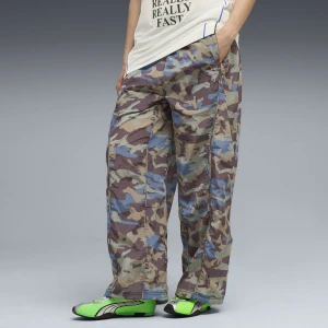 PUMA Spodnie unisex CLRT z tkaniny ripstop z nadrukiem na całej powierzchni, Akcesoria, Fioletowy,