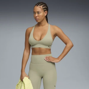 PUMA Stanik SHAPELUXE z głębokim dekoltem, Odzież, Zielony,