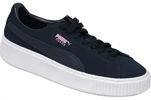 Puma Suede Platform JR 363663-03, Dla dziewczynki, Granatowe, buty sportowe, skóra zamszowa, rozmiar: 37,5