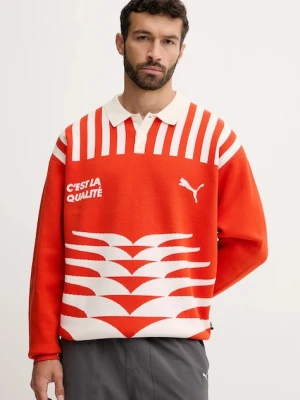 Puma sweter męski kolor pomarańczowy lekki 632512